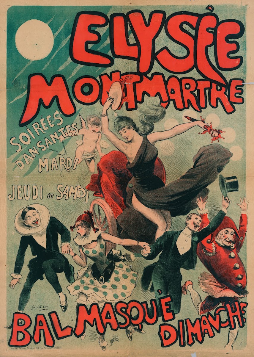 ELYSEE MONTMARTRE SOIREES DANSANTES MARDI JEUDI ET SAMEDI BAL MASQUE DIMANCHE 18