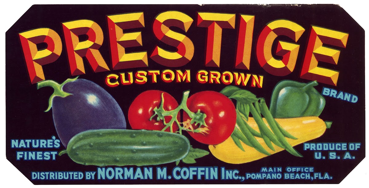 Prestige Brand Produce Label 1930 1950