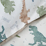Children's changeable bedding set 4 el Twins Satin Limited Dinosaurs grey