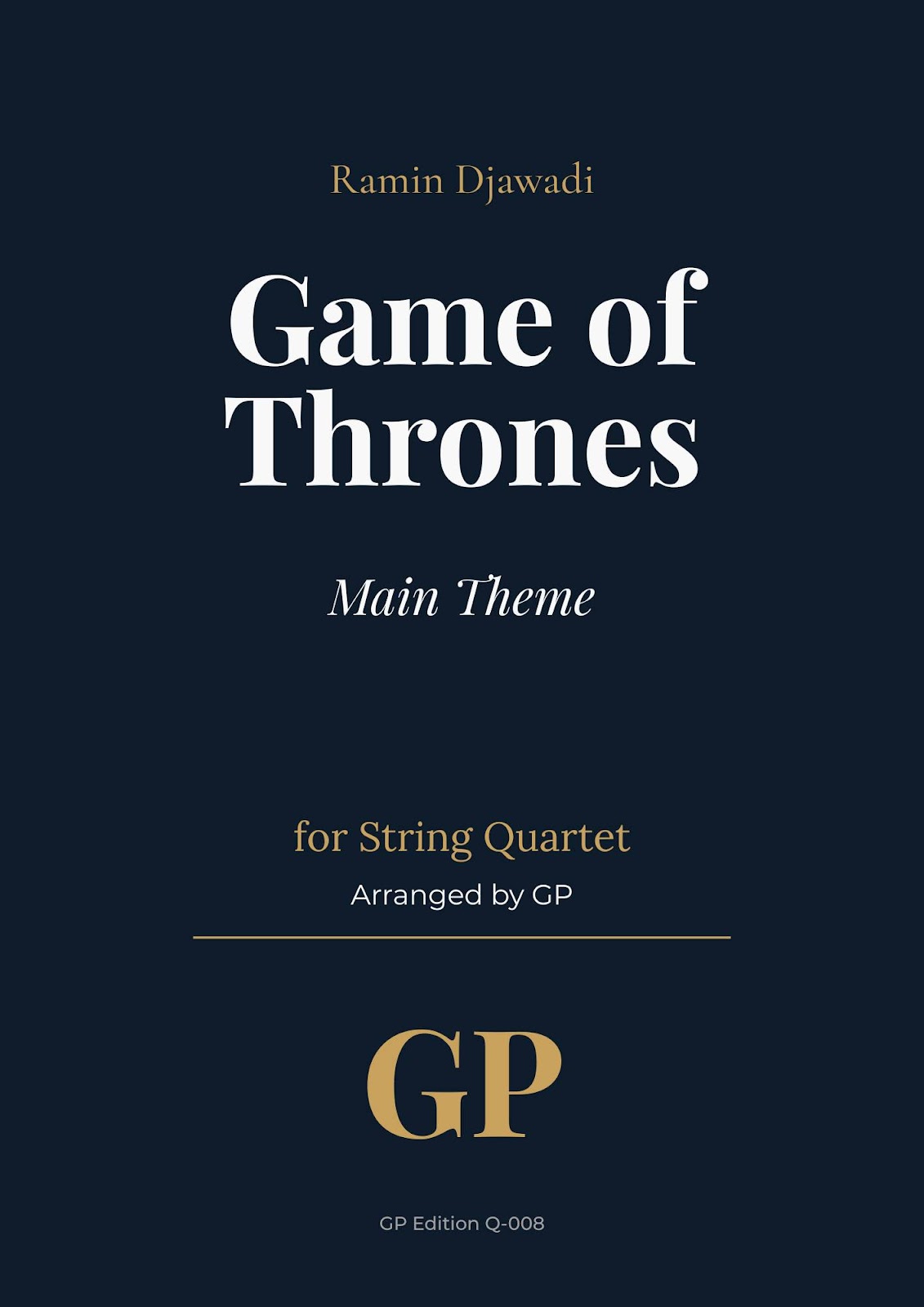 Game of Thrones – Main Theme | String Quartet Sheet Music