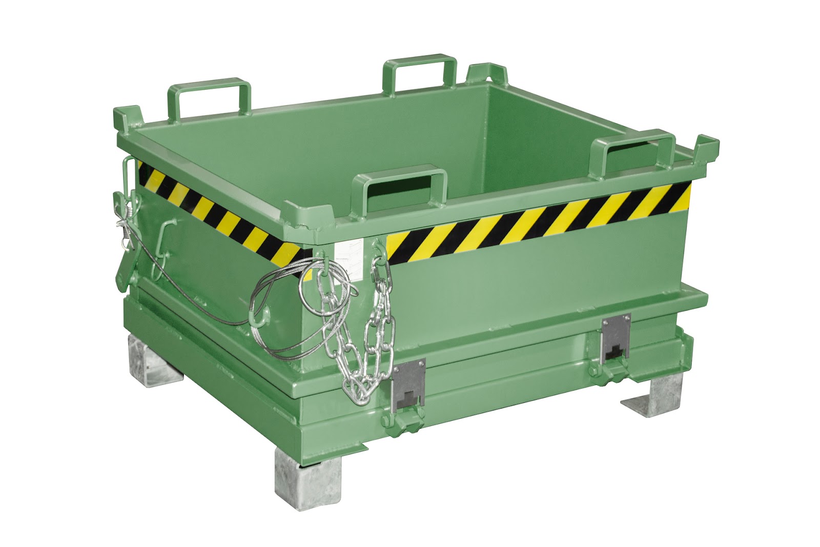 Mini-Bodemklepcontainer MSB 250, gelakt, Resedagroen
