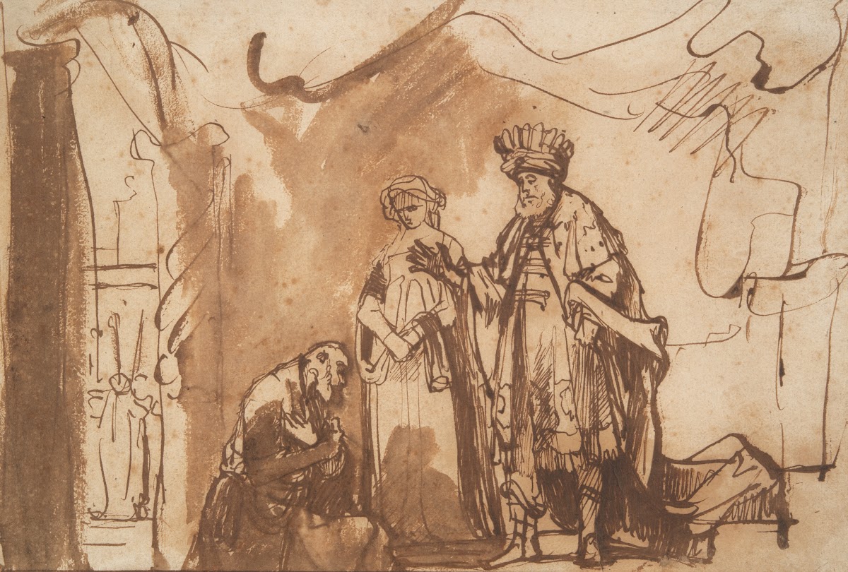 King Ahasuerus and Queen Esther Acknowledging Mordecais Role in Saving theJews 1