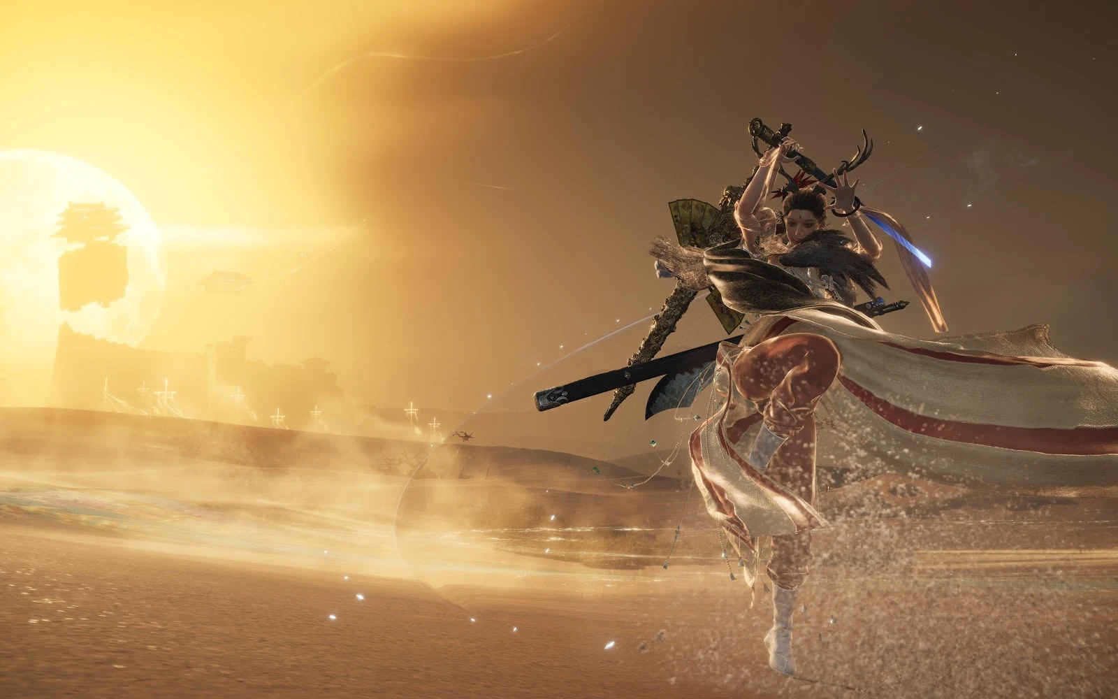 Naraka Bladepoint Desert Warrior - 3D Fantasy Art 5K Wallpaper (5120x3200)