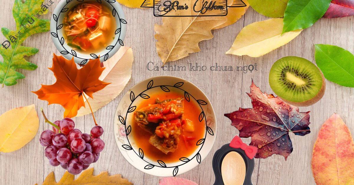 Đậu hủ nấu ngót
Cá chim kho chua ngọt