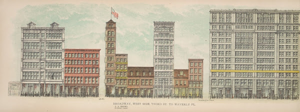Broadway West Side Third St to Waverly Pl 1899