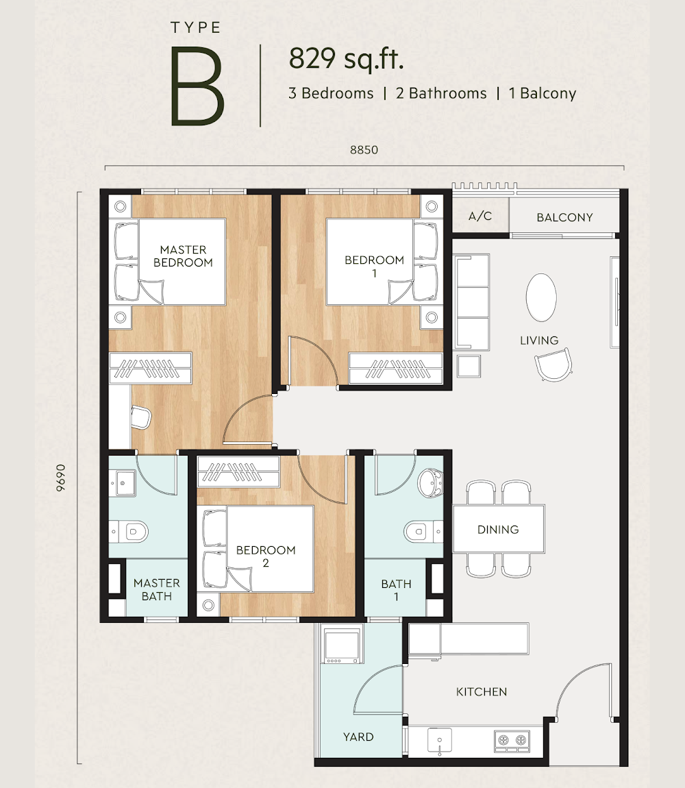 Bayu @ Mori Park floor plan