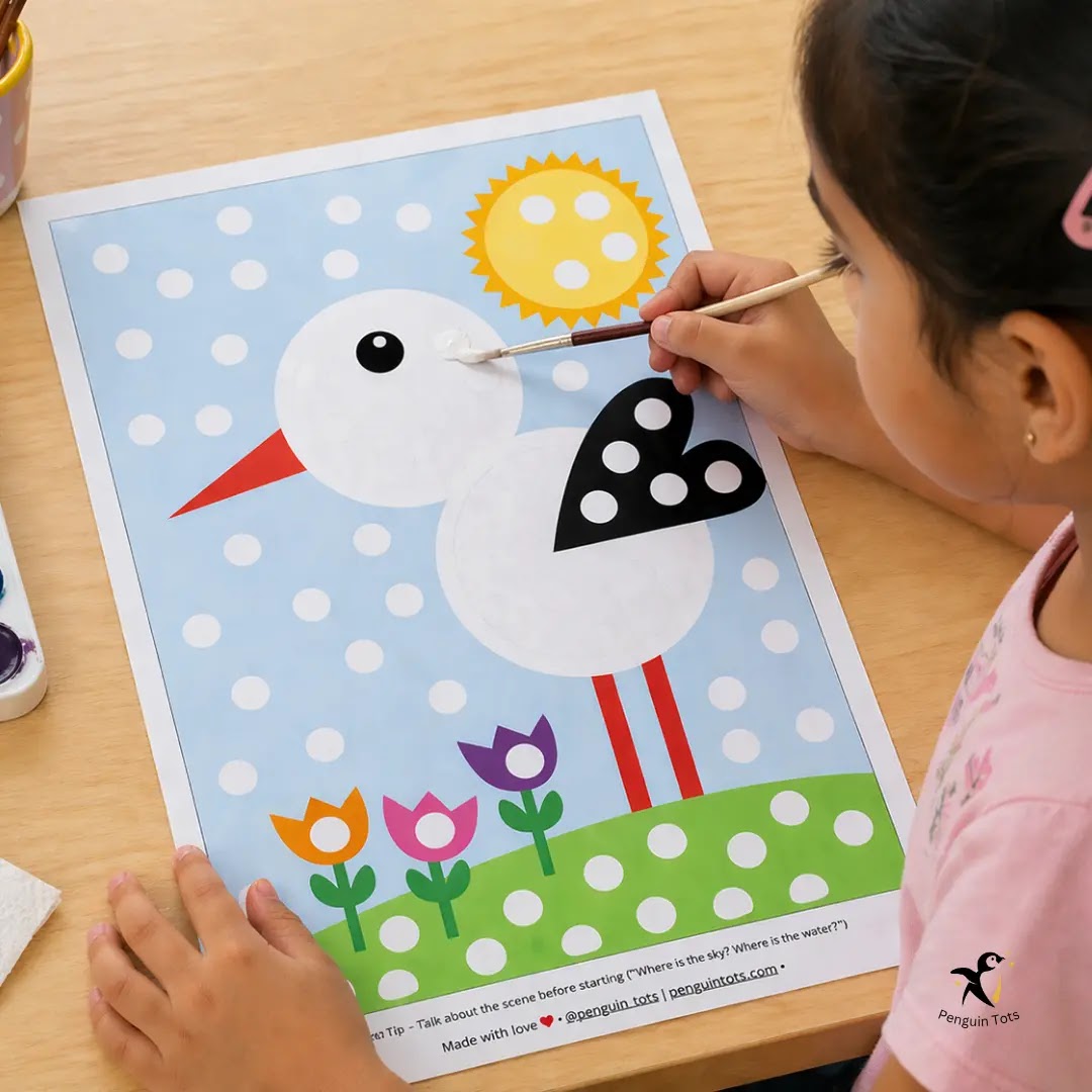 Complete the Picture Color Matching Activity Set for Kids | Creative Painting Practice