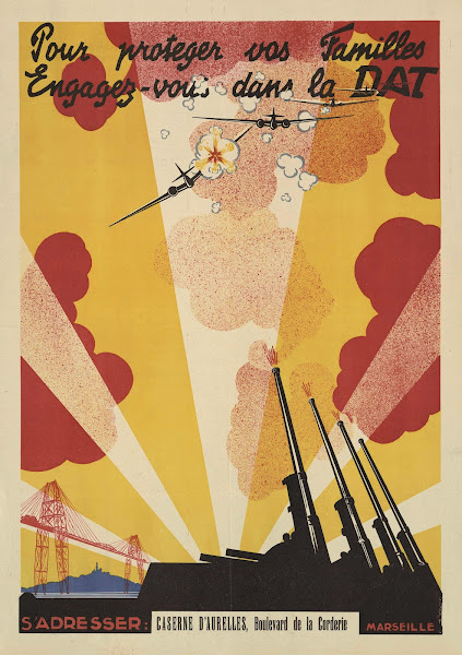 Affiche de recrutement de lArmée de Vichy  Engagez vous dans la DAT défense aéri