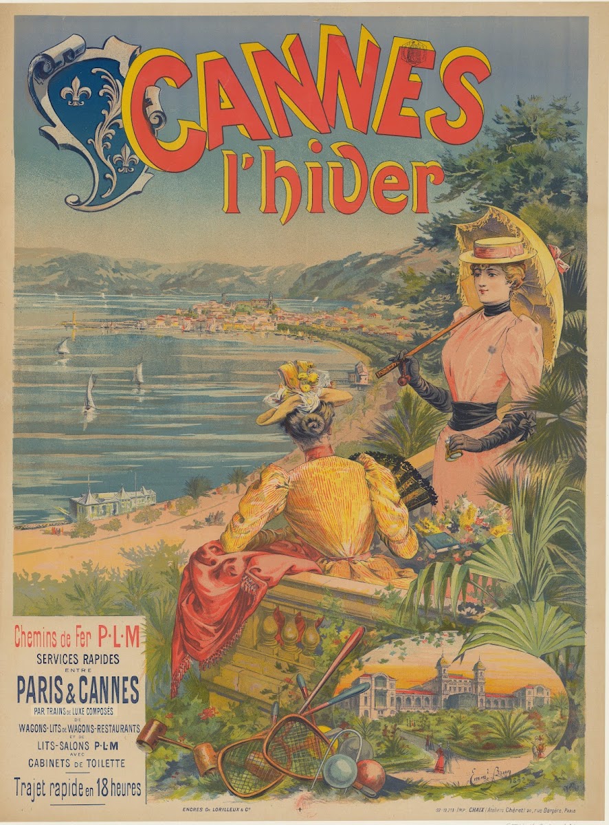 Cannes lhiver Chemins de fer PLM services rapides entre Paris  Cannes 1892