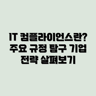 IT 컴플라이언스, 기업 대응 전략, 주요 규정, IT 규제, Compliance 관리