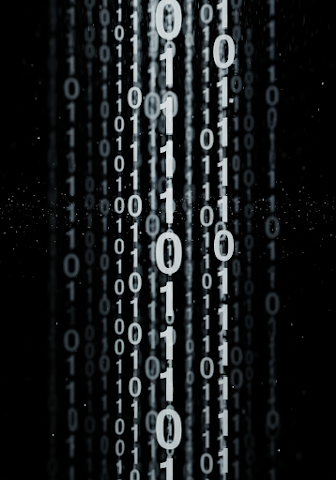 Abstract Binary Code Glitch Background