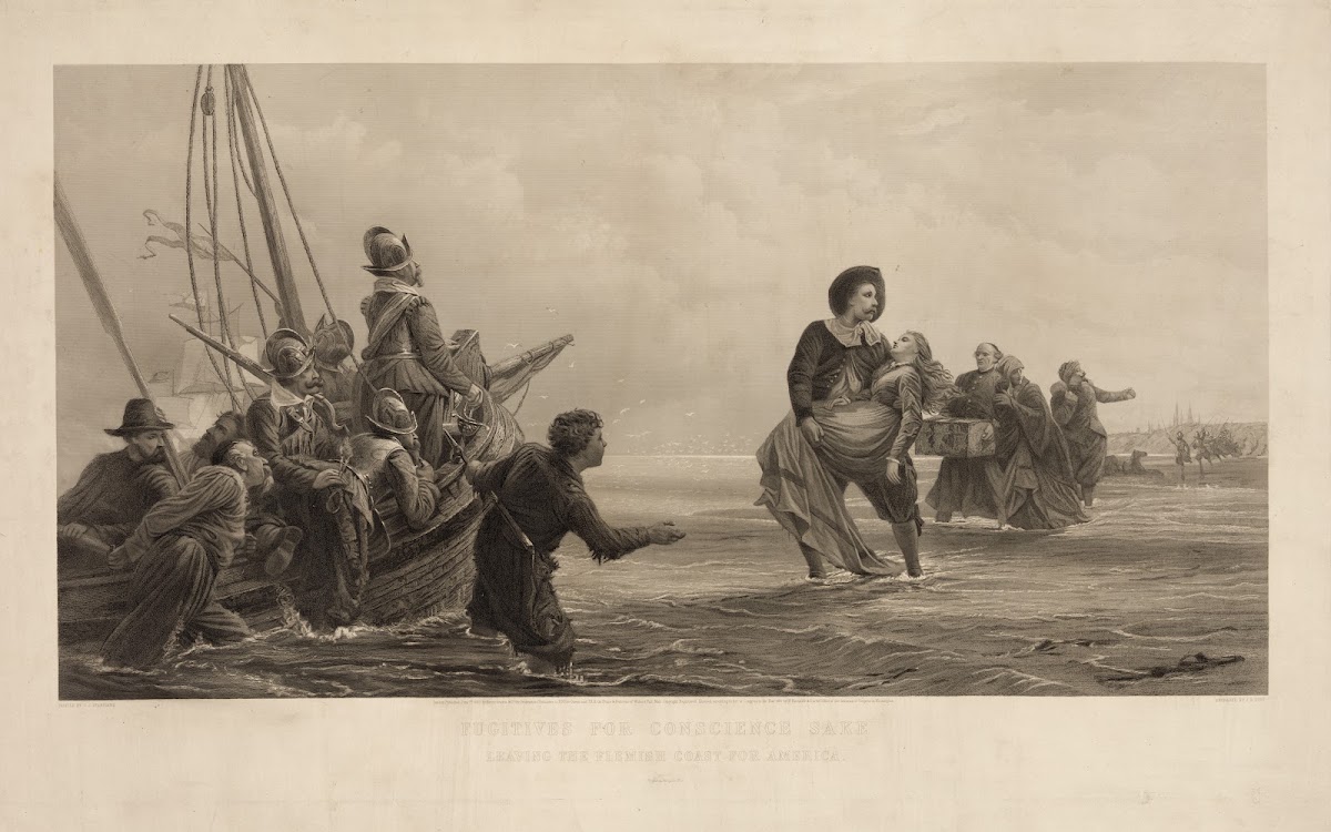 Fugitives for conscience sake leaving the flemish coast for America 1880