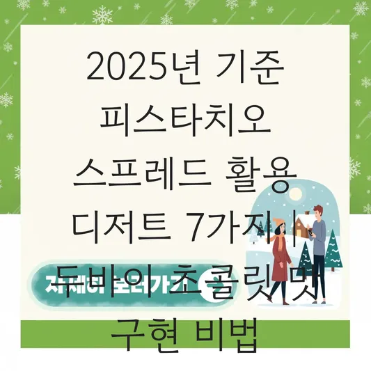 피스치오 스프레드 활용한 디저트 만들기 및 두바이 초콜릿 맛 구현하는 법 대표 이미지