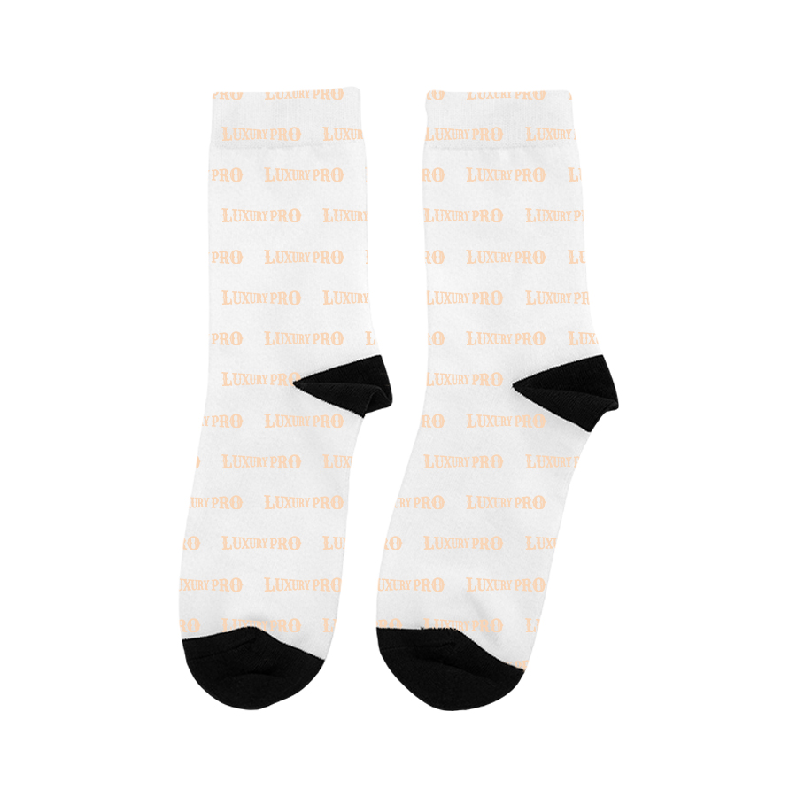 Straight Stitch Double Black Heel Socks