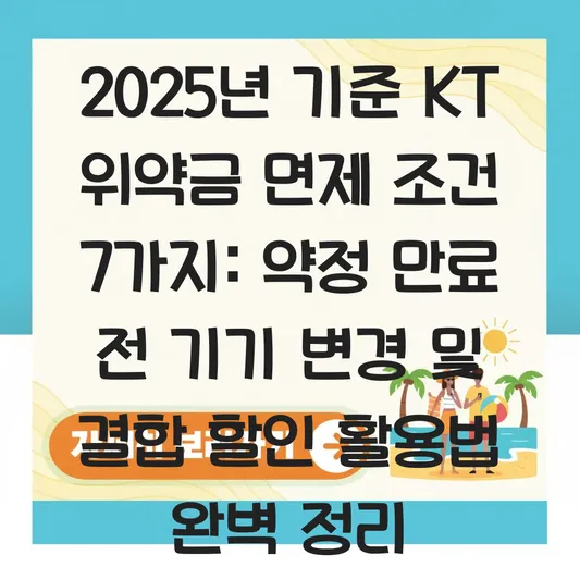KT 위약금 면제 받는 조건: 약정 만료 전 기기 변경 및 결합 할인 활용법 대표 이미지