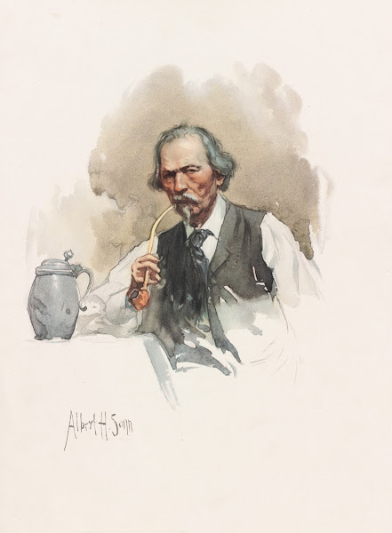 Man smoking a pipe 18611897