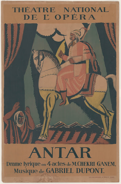 Théâtre national de lopéra Antar conte héroïque en 4 actes de Chekri Ganem 1921