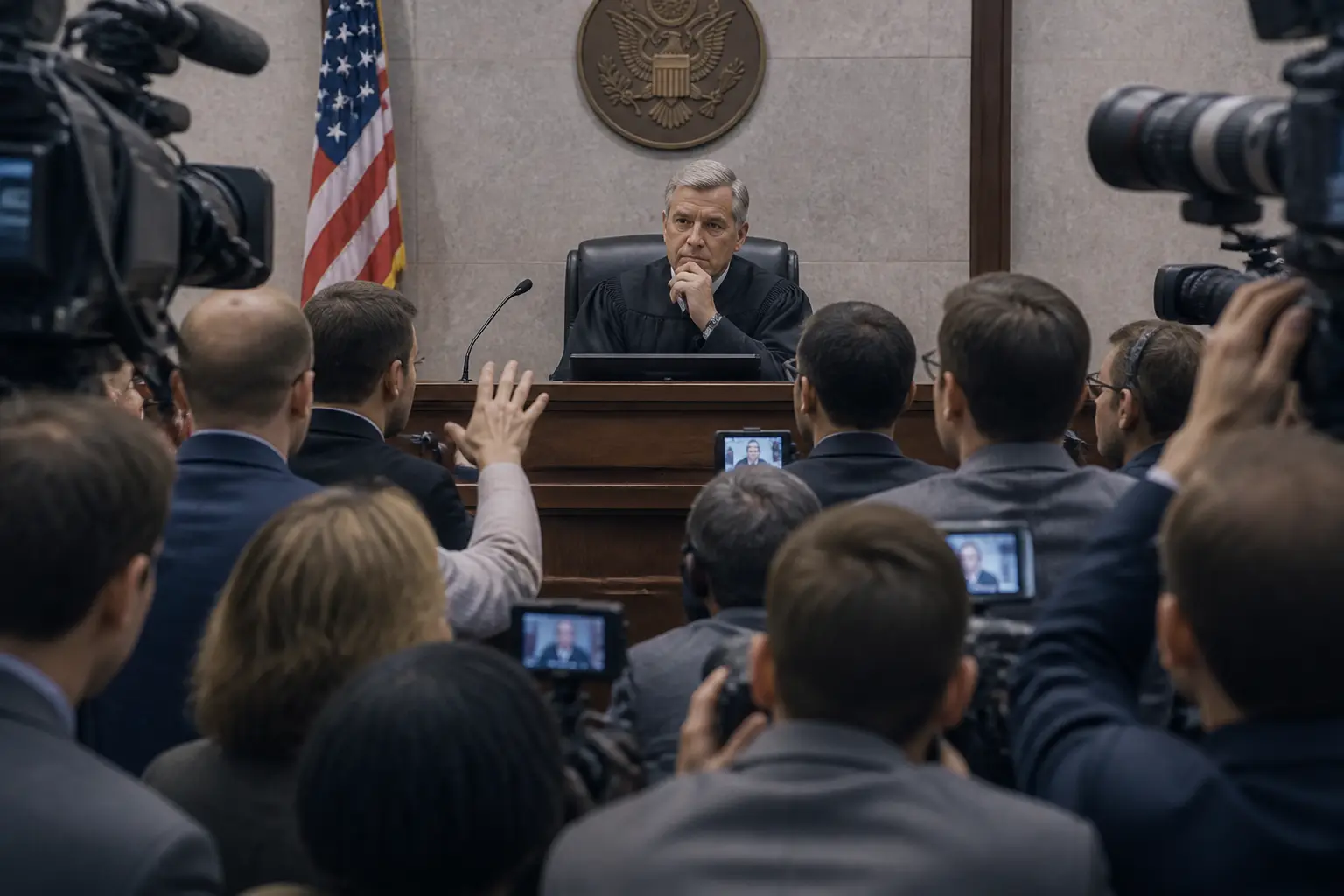 Editorial image for Federal judge delays ruling on White House media ban