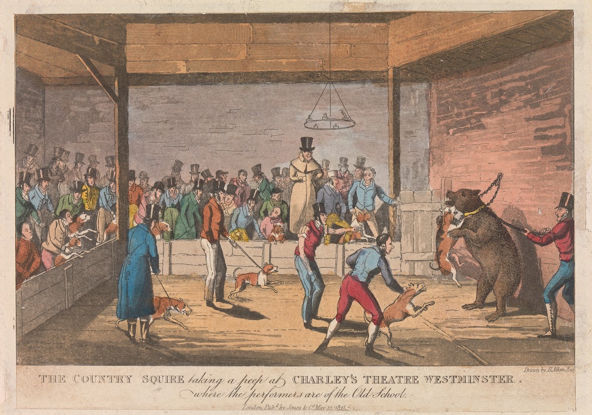 The Country Squire taking a peep at Charleys Theatre Westminster 1821