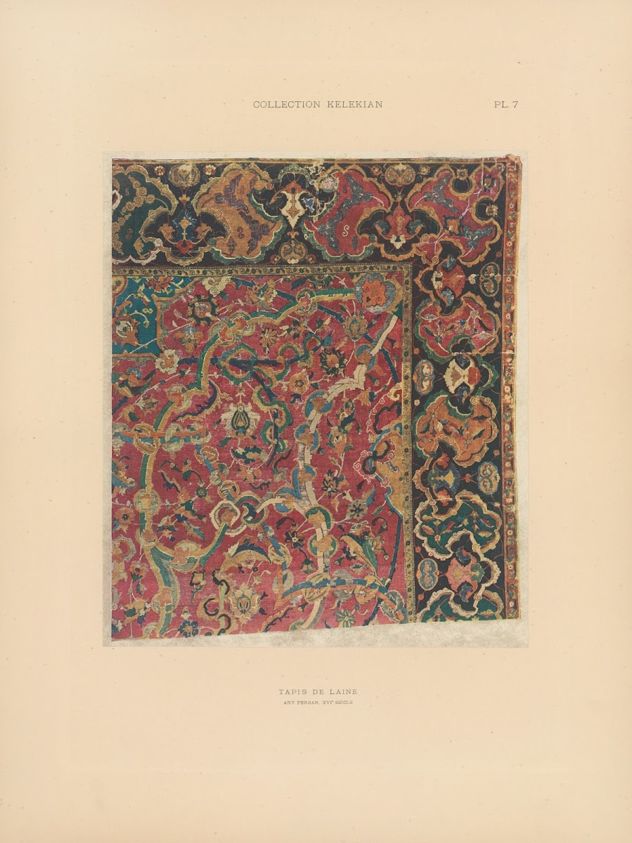 La collection Kelekian Etoffes  tapis dOrient  de Venise Pl007 1900