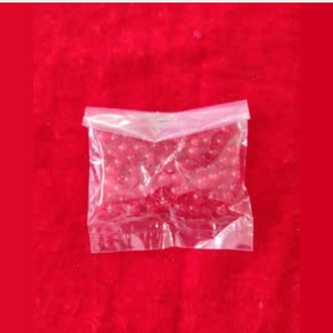 6 mm plastic maroon beads-pack of 10 gm