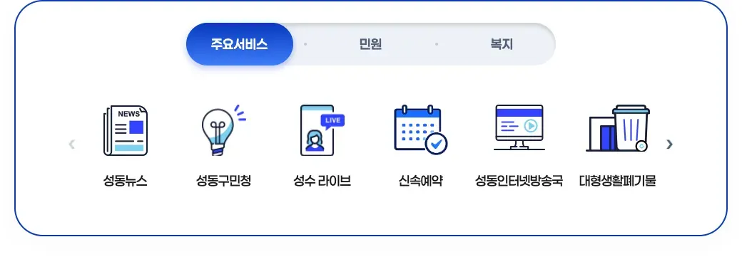 더불어 행복한 스마트포용도시 성동 누리집의 성동구 미혼모 미혼부 냉난방비 지원 신청 안내 화면