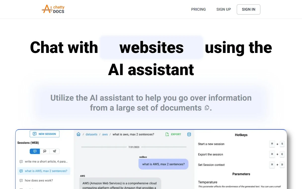 Captura de ChattyDocs