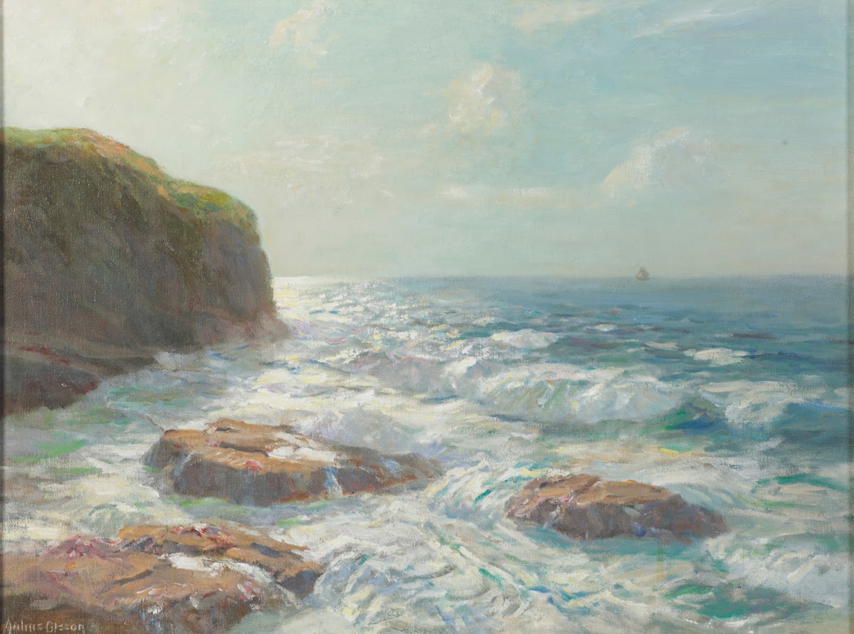 Silver sea Irish coast