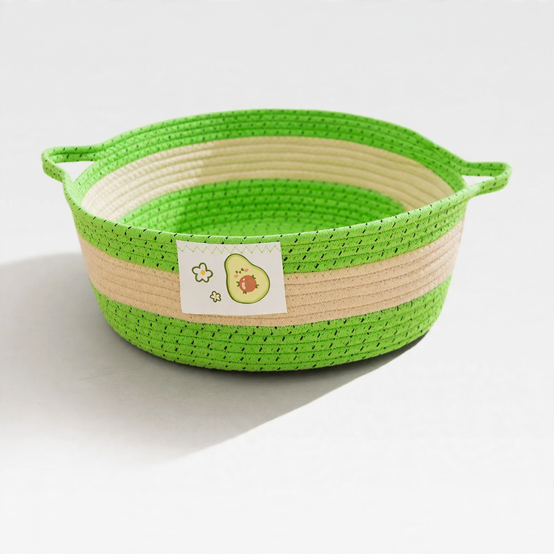 Woven pet bed, multiple shapes