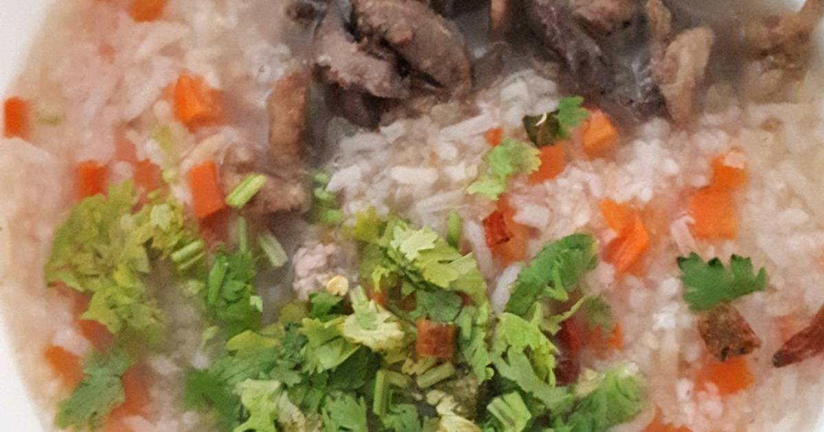Cháo thịt viên-tim heo bổ dưỡng