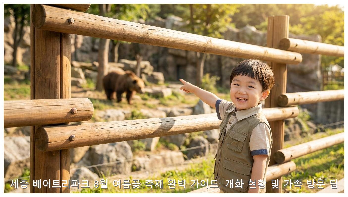 세종 베어트리파크 8월 여름꽃 축제 완벽 가이드: 개화 현황 및 가족 방문 팁 핵심 안내 및 분석 인포그래픽 (4)