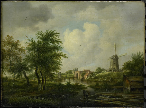 De vervallen wal te Amsterdam met de Weteringpoort gezien over de Buitensingel 1