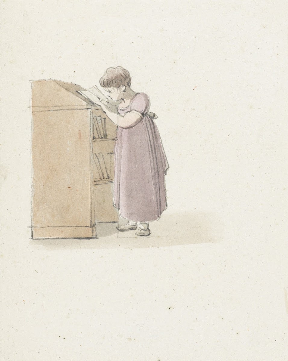 Lezend meisje bij een kast 1782   1837