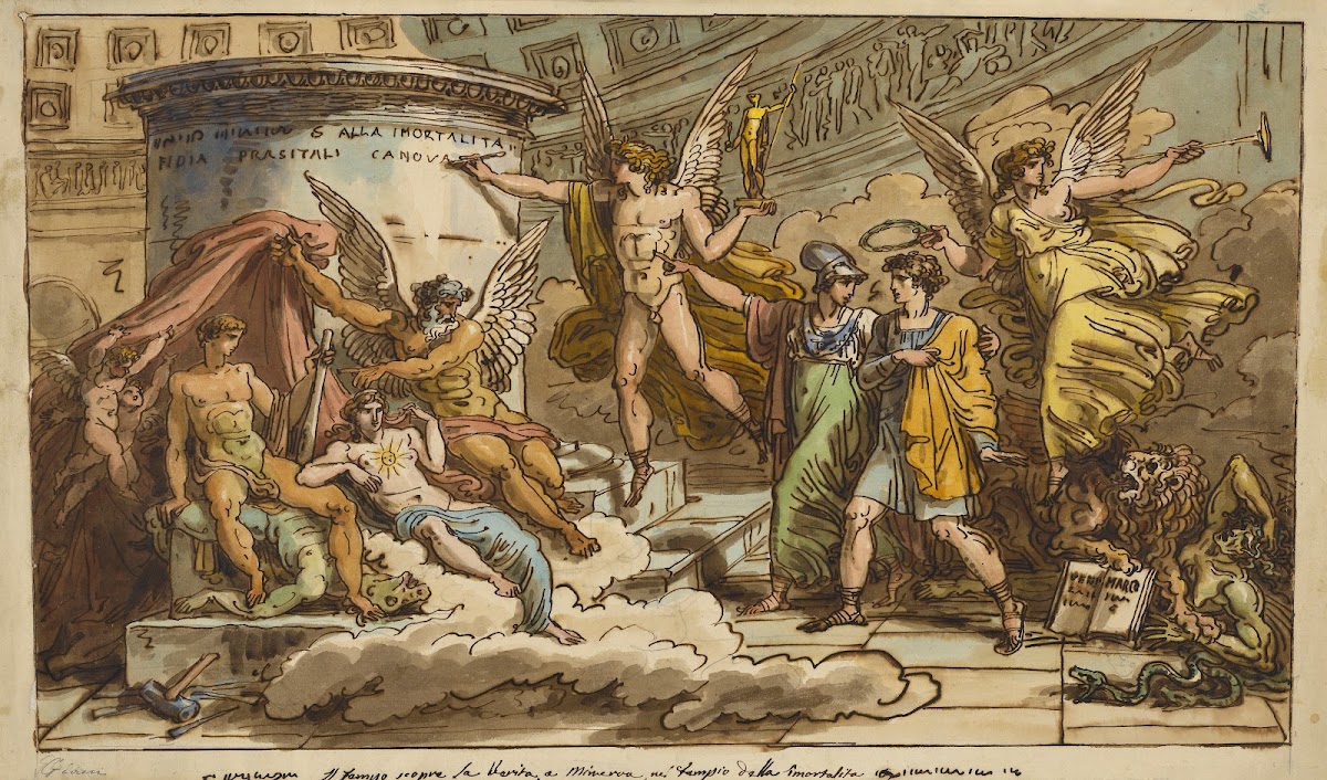Allegory on the Life of Canova about 18221823