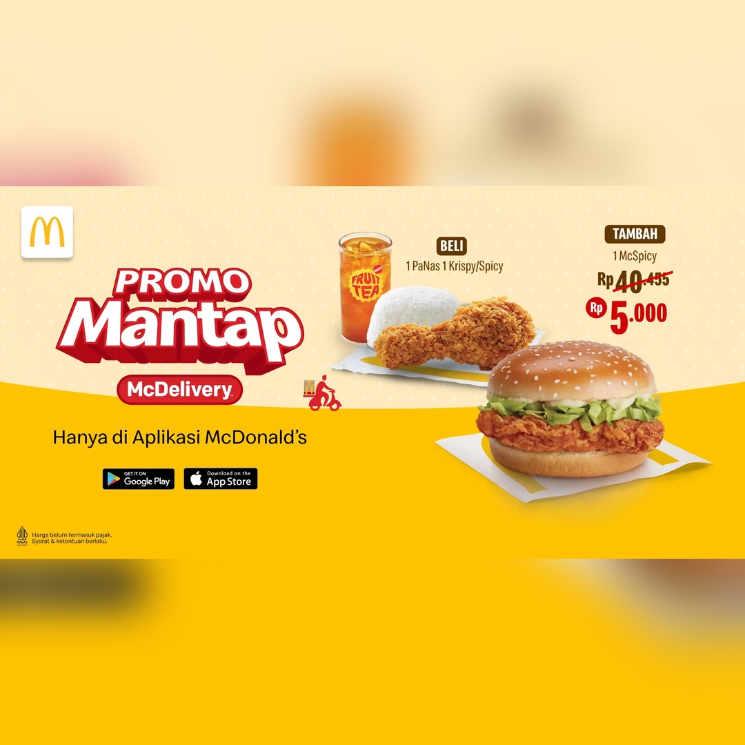 Khusus McDelivery, McSpicy cuma Rp5.000!