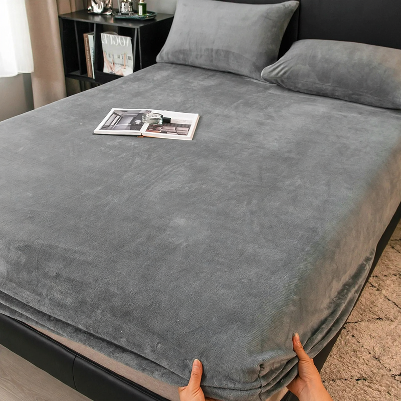 Fleece fitted sheet, milk fiber, padded