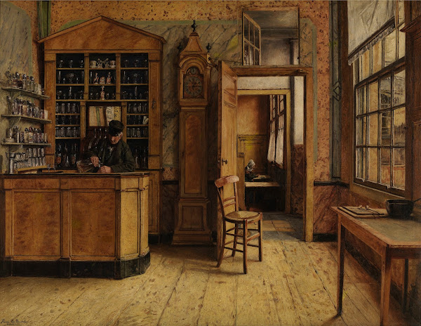 The old Inn Het Loodshuis in Antwerp 1877