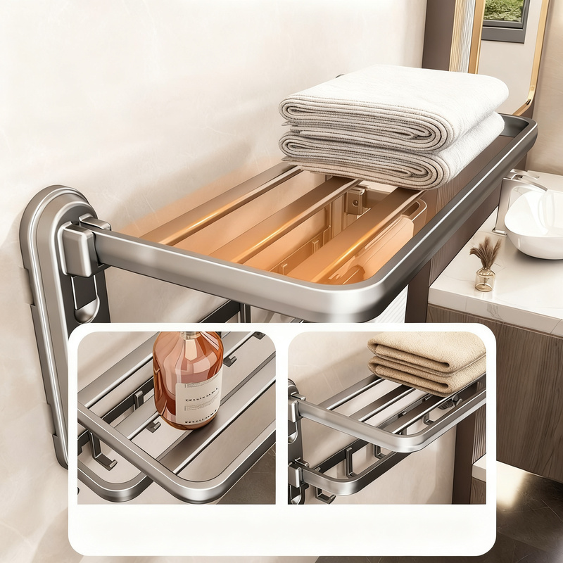 Towel holder with suction cup for the bathroom