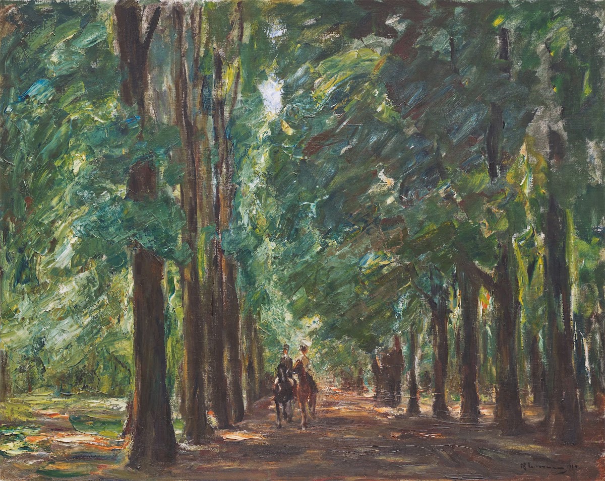 Reiter in der Allee bei Sakrow 1924