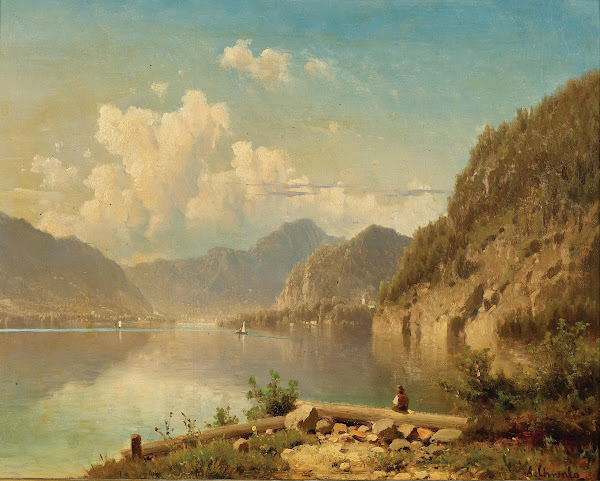 A Scene on Lake Wolfgangsee