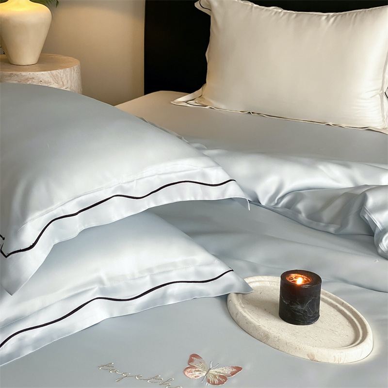 Solid Tencel bed cover, Class A, silky and soft
