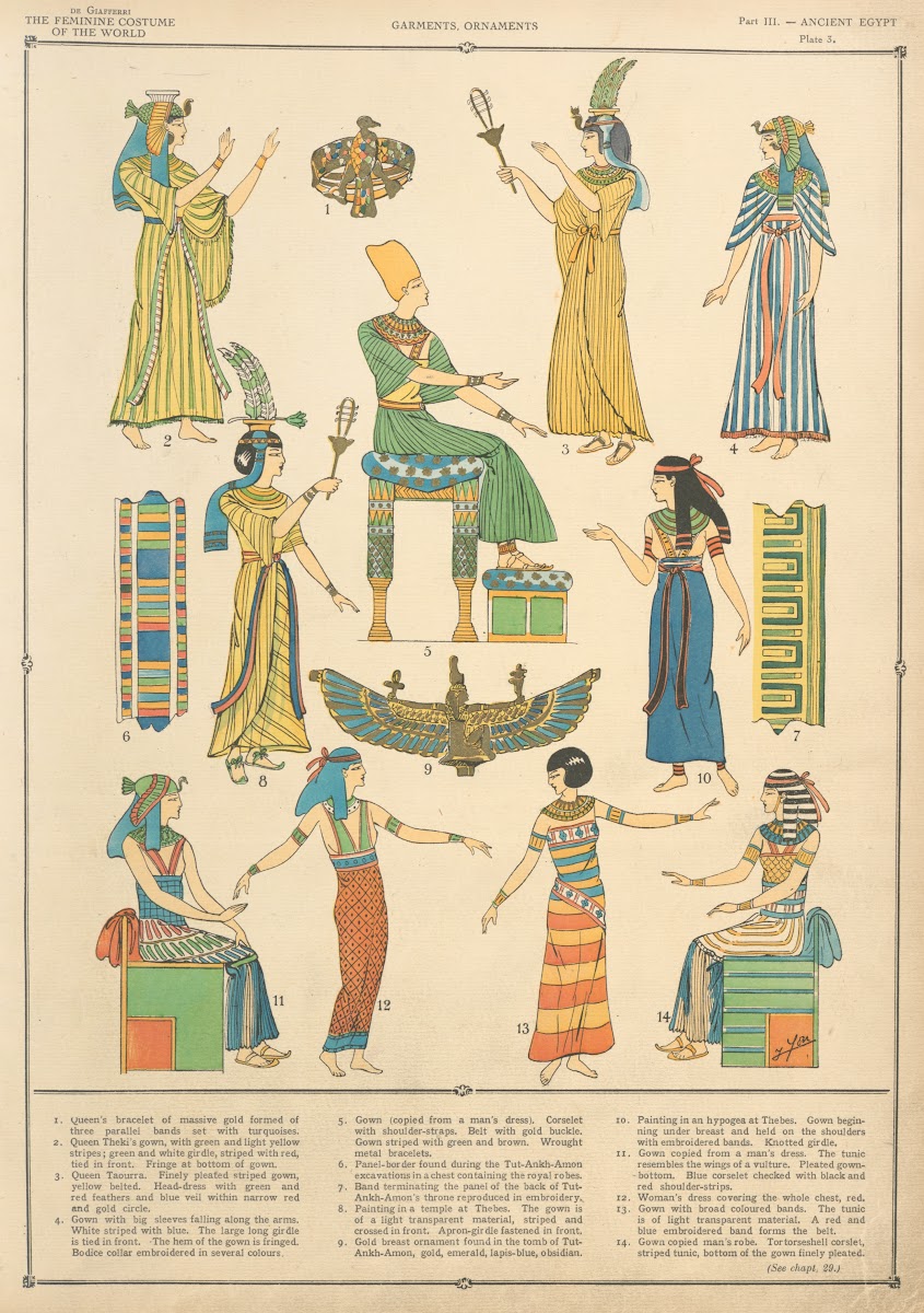 Ancient Egypt  Garments ornaments 1926 1927