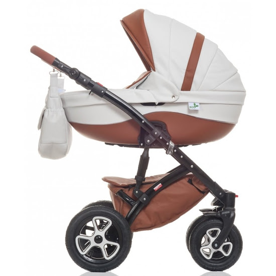 Коляска 2 в 1 Broco Eco 03 коричневый