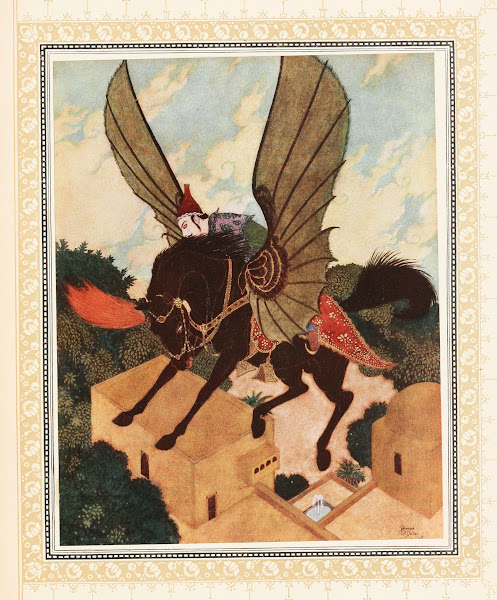 The Prince is taken back to the Golden Palace by the Magic Black Horse 1914
