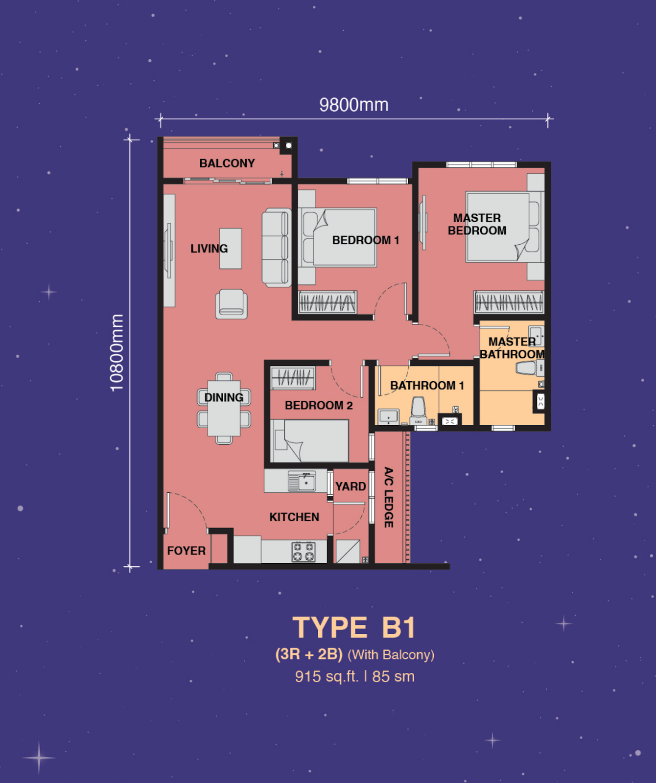 The Asteriaz @ Kebun Teh — floor plan