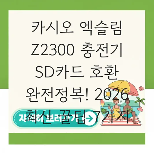 카시오 엑슬림 Z2300 충전기 SD카드 호환