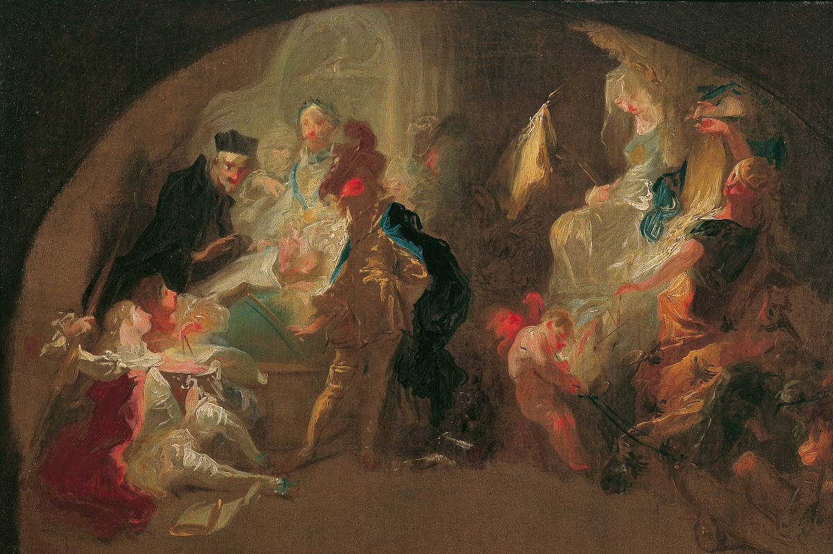 Allegorie auf die Erziehung eines Kavaliers 1750 1755