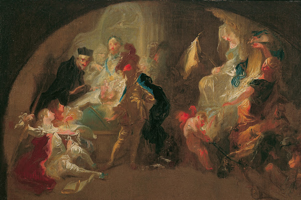 Allegorie auf die Erziehung eines Kavaliers 1750 1755
