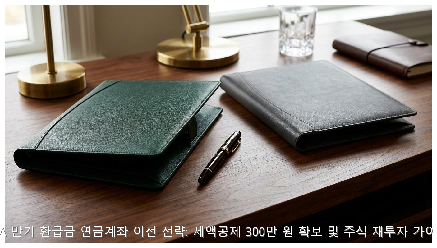 ISA 만기 환급금 연금계좌 이전 전략: 세액공제 300만 원 확보 및 주식 재투자 가이드 핵심 안내 및 분석 인포그래픽 (5)