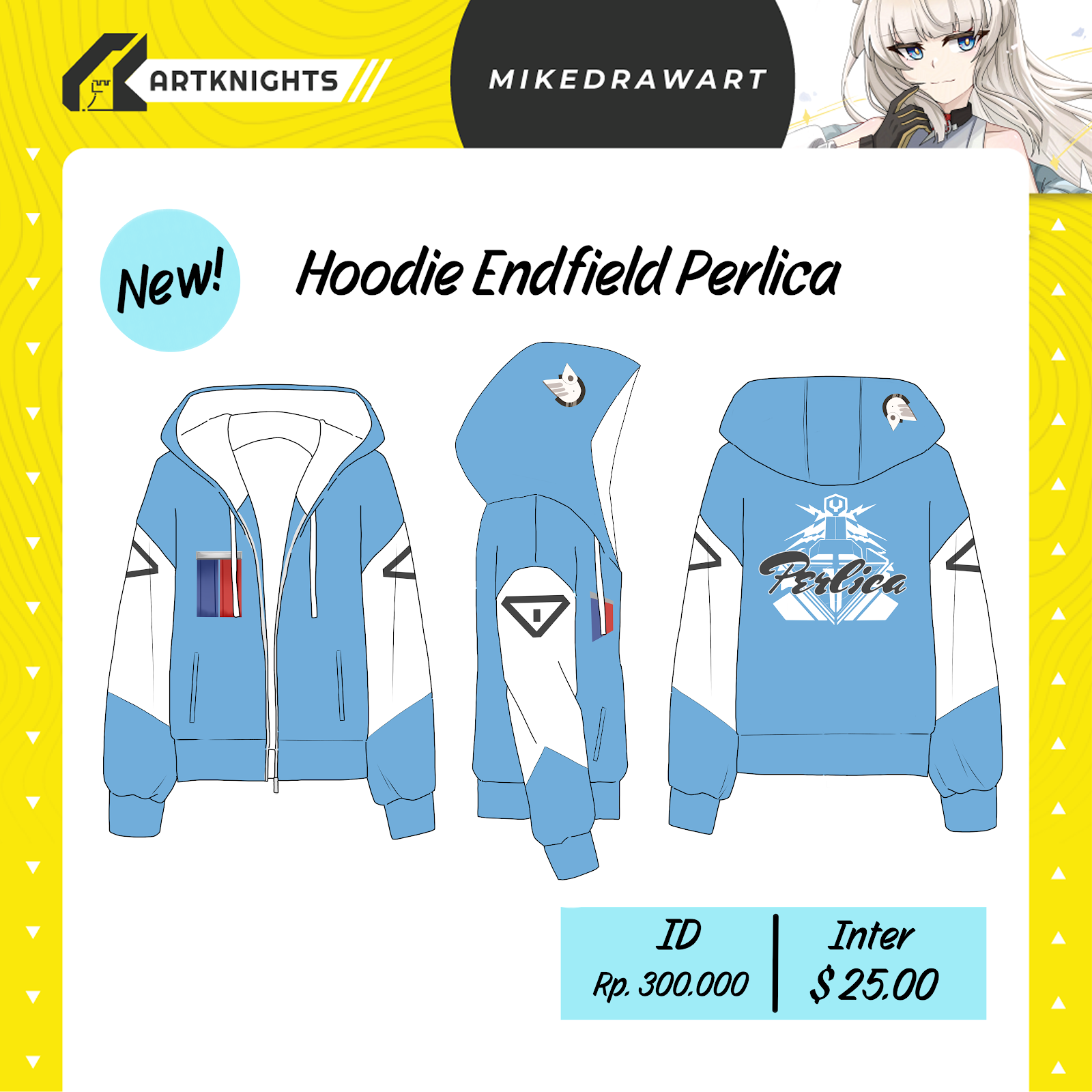 Hoodie Endfield Perlica  by MikeDrawArt